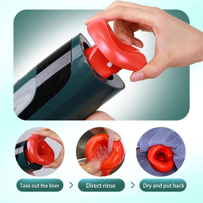 Wickelautomatik Heizung Saugen Masturbator Stroker Blowjob mit 7*7 Smart Modi