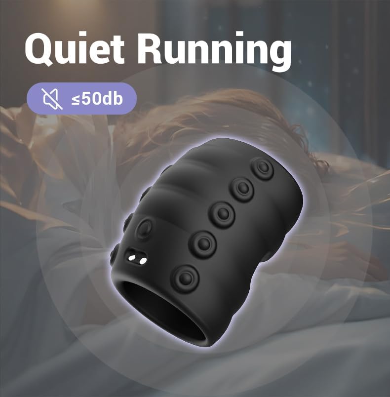 60°-Weichperlen Penishülle Penistrainer Cockring mit 10 Vibrationsmodi