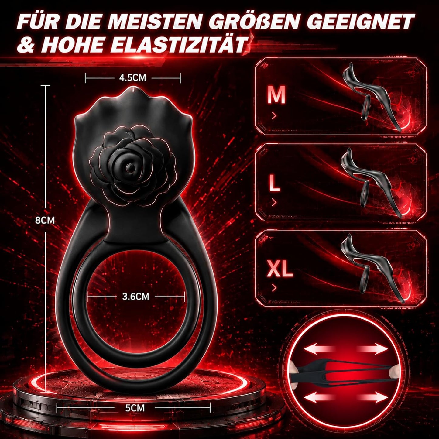 Dual Penistrainer Vibrator Cockring Klitoris-Stimulator mit APP & 9 Vibrationsmodi