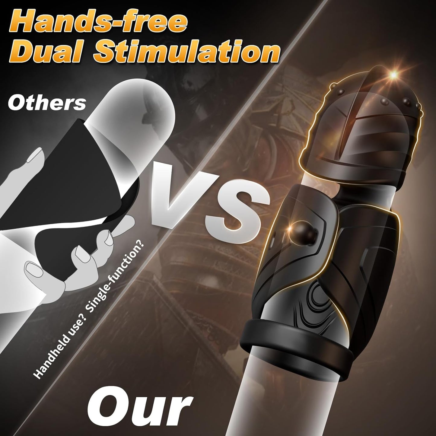 360° Umwickelter Penistrainer Vibrator Cockring mit 10 Schwing und 10 Vibrationsmodi