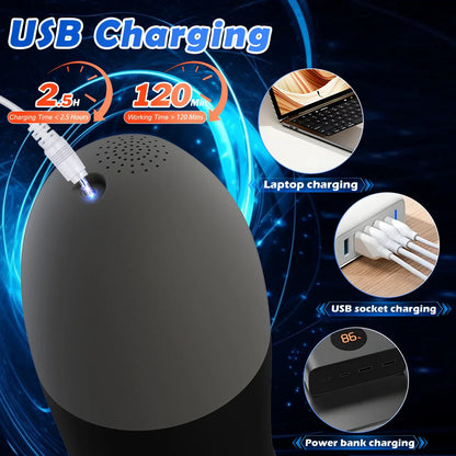 Automatischer Masturbator Penistrainer Stroker mit 12 Vibrations und 4 Saugmodi