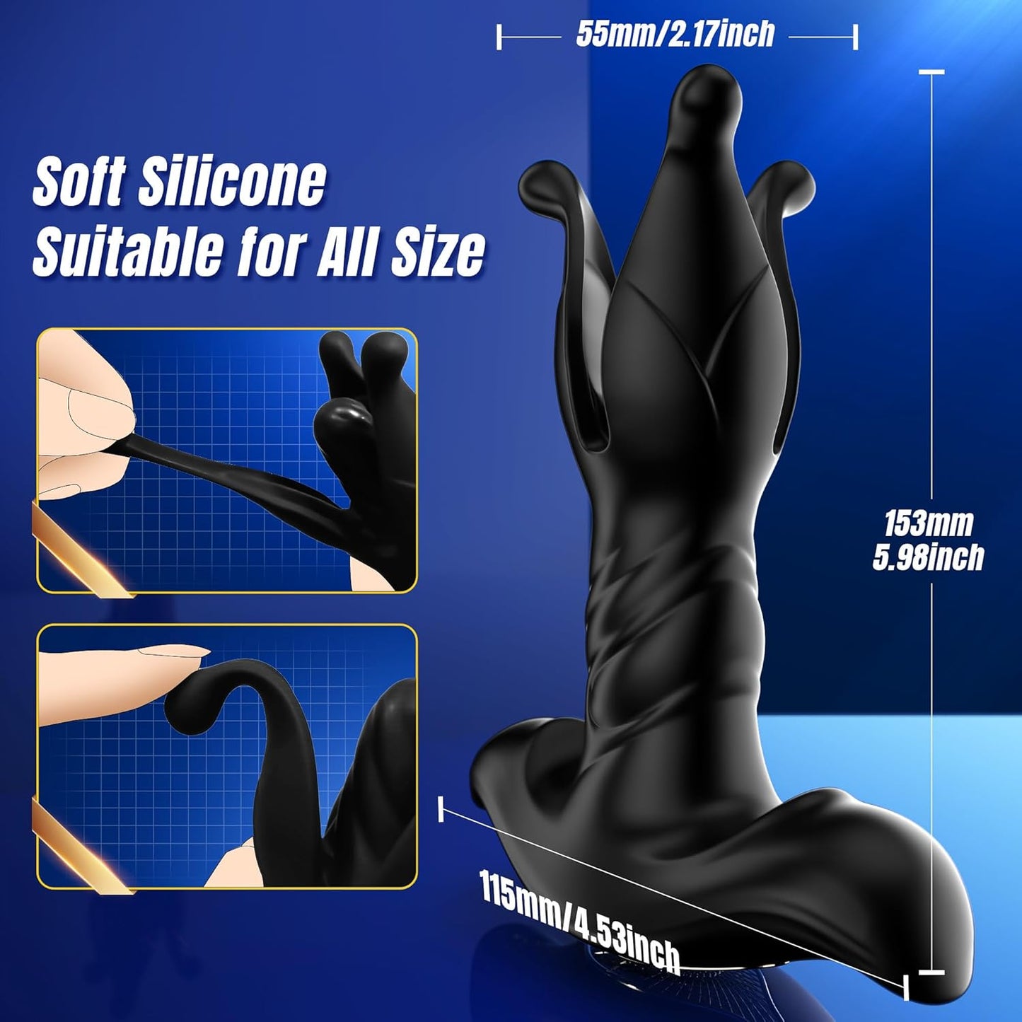 Anal Toy Prostata Massagegerät Vibrator mit 9 Spannungsstößen & 9 Schlagmodi