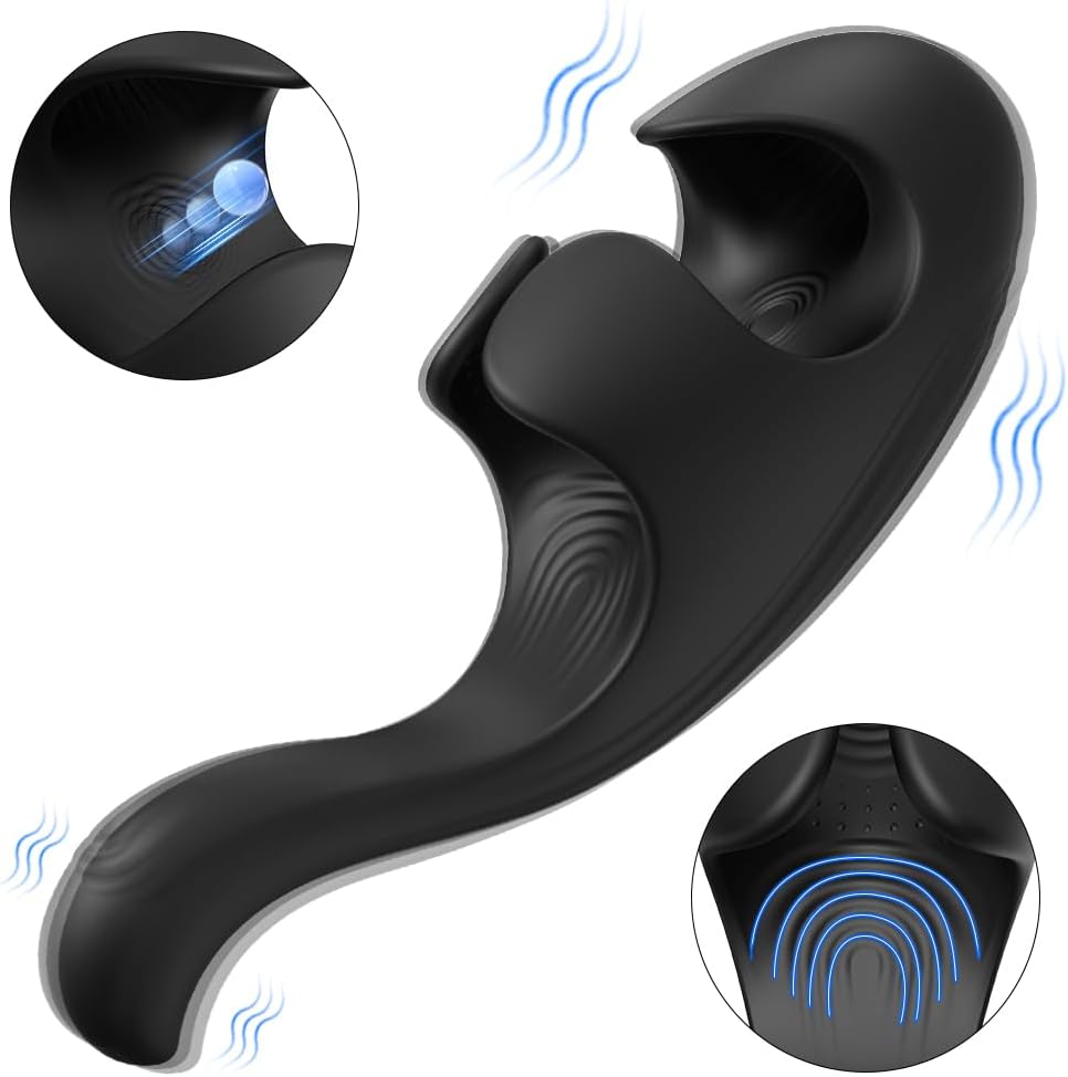 Zusammendrückbarer Penis Trainer Vibrator mit 9 flatternden & vibrierenden Modi