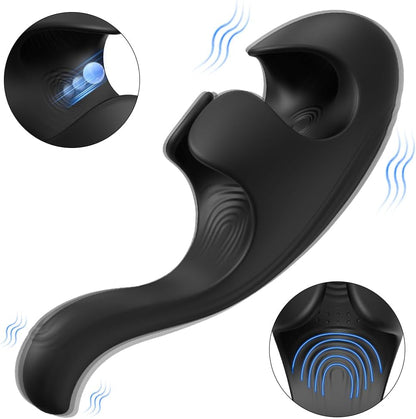 Zusammendrückbarer Penis Trainer Vibrator mit 9 flatternden & vibrierenden Modi