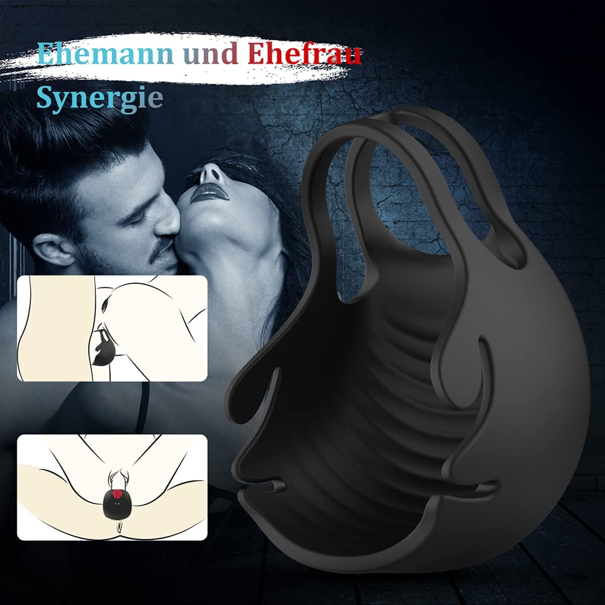 Doppeltem Hoden Vibrator Stimulator Penistrainer mit 9 Vibrationsmodi