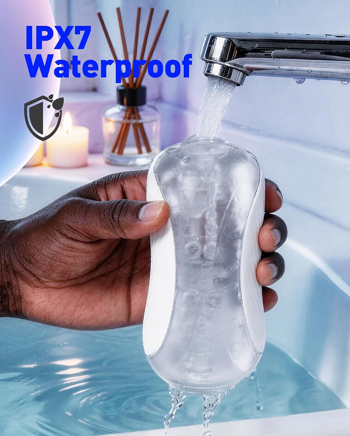 Quetschbarer Taschenpussy Stroker Blowjob Masturbator mit 8 Vibrationsmodi & Dualmotoren