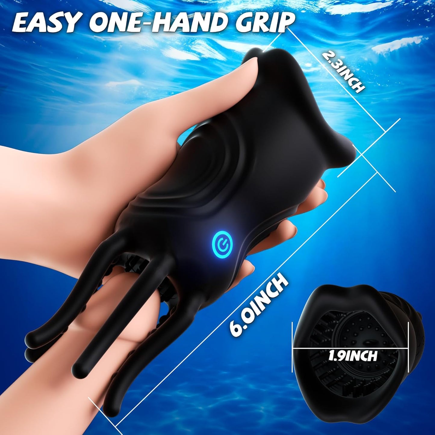 Elektrische Penisterainer Eichel Stimulator Masturbatoren mit 10 Vibrationsmodi