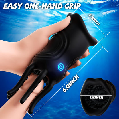 Elektrische Penisterainer Eichel Stimulator Masturbatoren mit 10 Vibrationsmodi