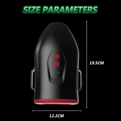 2 IN 1 Automatischer Masturbatoren Penistrainer Blowjob mit 10 Vibrationsmodi & Saugen