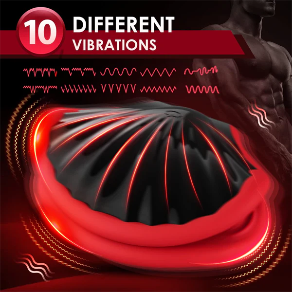 Schalenform Elektrischer PenistrainerEichel Massagegerät mit 10 Vibrationsmodi