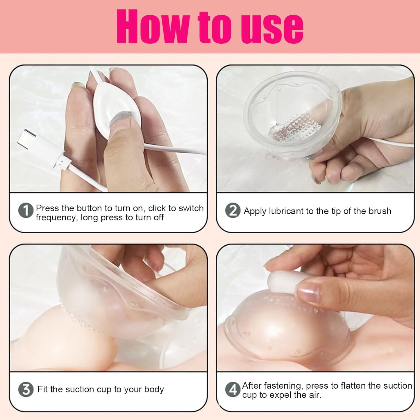 2 IN 1 Klitoris Vibrator Brustwarzenmassage G-Punkt Stimulator mit 12 Vibrationsmodi