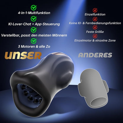 360° Umhüllt Penis Trainer Vibratorensets Masturbator Taschenmuschi mit 9 Modi