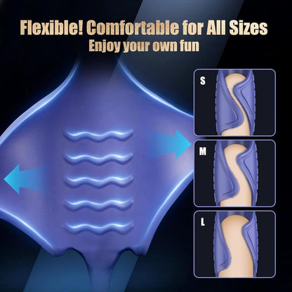 4 IN 1 Elektrischer Penistrainer Vibrator Cockring Prostatamassager mit 10 Vibrationsmodi