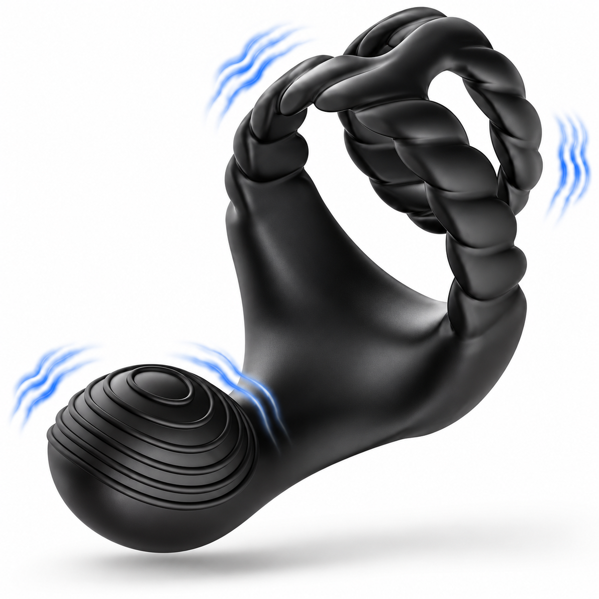 3 IN 1 Cock Ring Penisrainer Vibrator Hoden Stimulator Dammstimulationmit 10 Vibrationsmodi