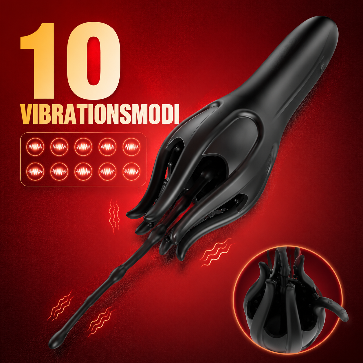 360° Wrapped Penis Trainer Vibrator Harnröhren Dilator mit 10 Vibrationsmodi