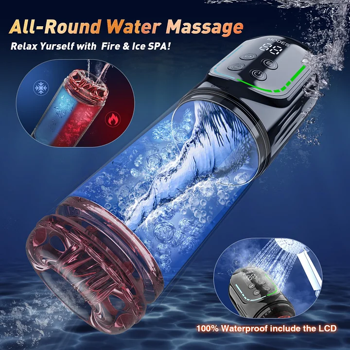 Automatischer Masturbator Penispumpen Lustmaschine mit 7 Stoß & Rotations & Vibrations