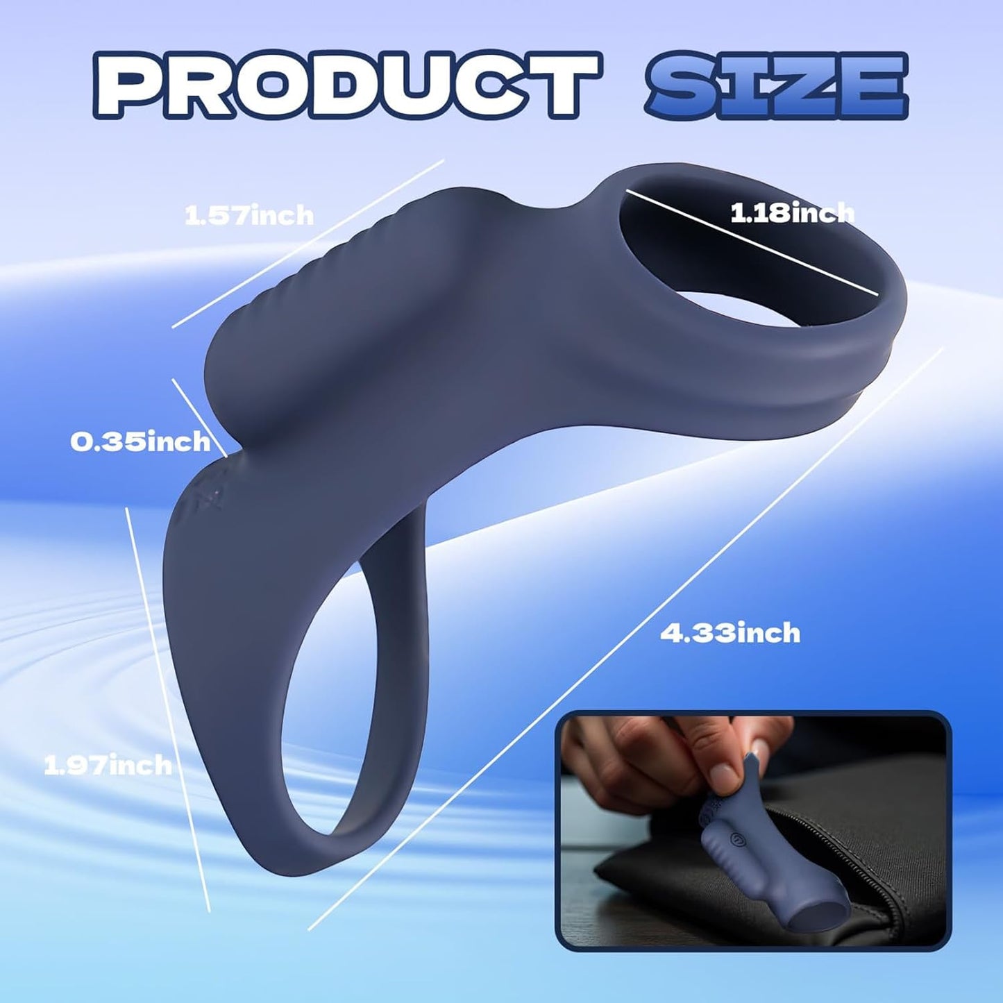 3 IN 1 Penistrainer Vibrator Cockring Stimulator Masturbator mit 10 Vibrationsmodi