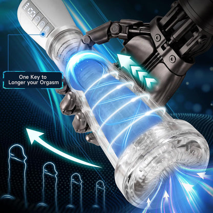 Automatischer Masturbator Penis Vakuumpumpe Stroker mit 5 Saug und 9 Vibrationsstufen