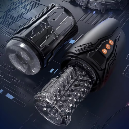 Realistischer Masturbatoren Penis Stroker Blowjob mit 7 Schub & Rotations & Vibrationsmodi