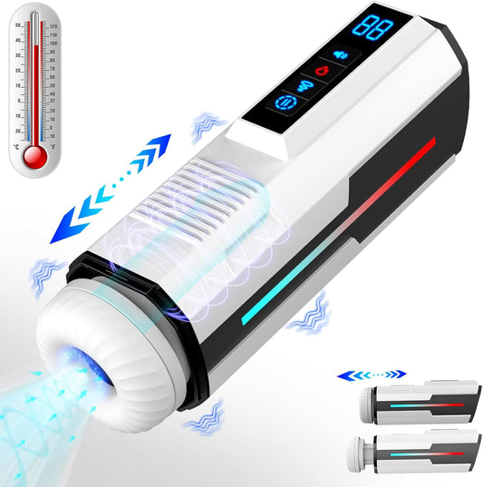 Elektrisch Masturbator Stroker Blowjob Sex Machine mit 7 Vibrations & 5 Saug & 5 Schubmodi