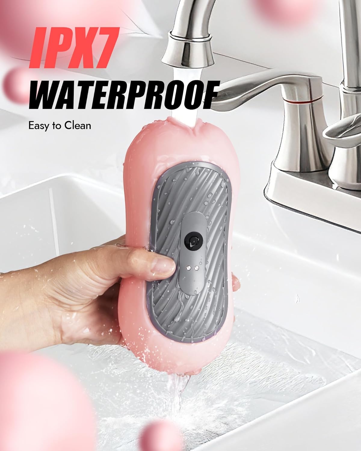 Zusammendrückbarer Taschenpussy Stroker Blowjob Masturbator mit 8 Vibrations & Saugmodi