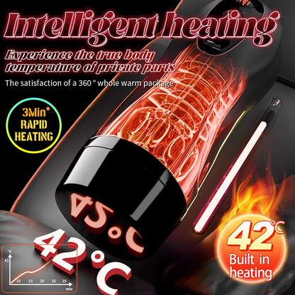 Intelligenter Heizungs Elektrischer Masturbator Blowjob mit 10 Vibrationsmodi
