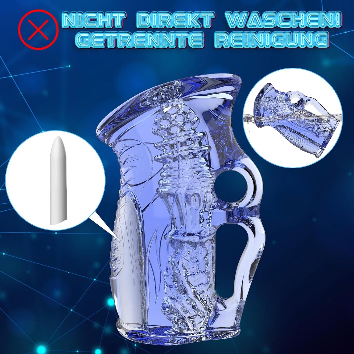 Elektrischer Penistrainer Pocket Pussy Blowjob Stroker mit 10 Vibrationsmodi