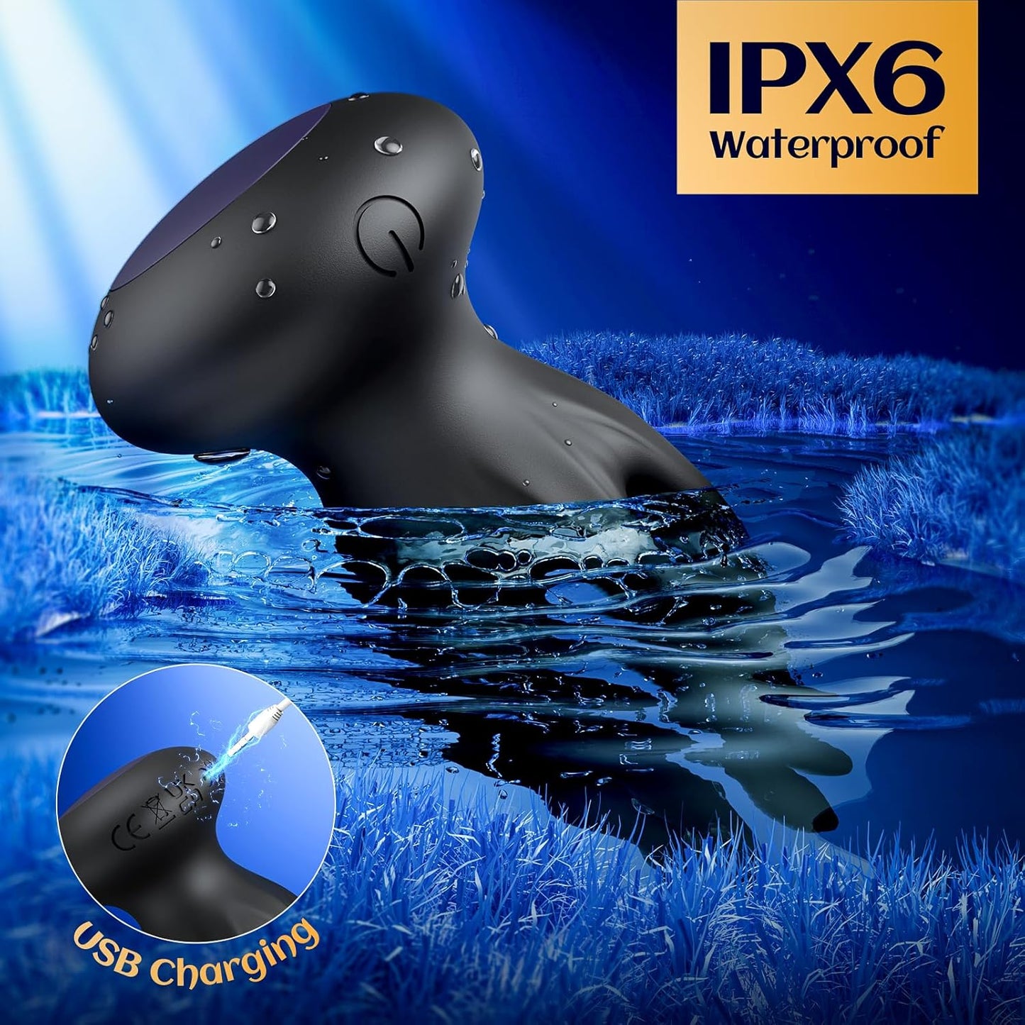 32 3D-Massagepunkte Penis Eichel Stimulator MasturbierenTaschenmuschi mit 10 Modi
