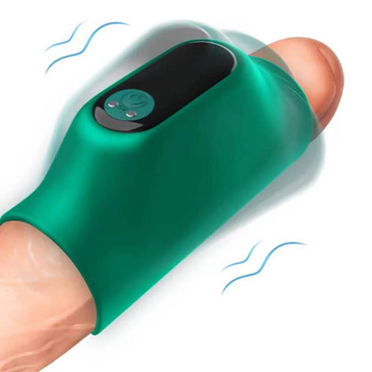 Freihändiger Penistrainer Eichelvibrator Massager Masturbator mit 9 Pulsationsmodi