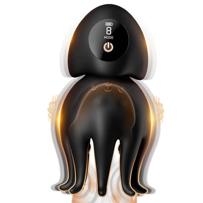 LED Display Eichel Stimulator Penistrainer Vibrator Tentakel-Masturbator mit 9 Vibration