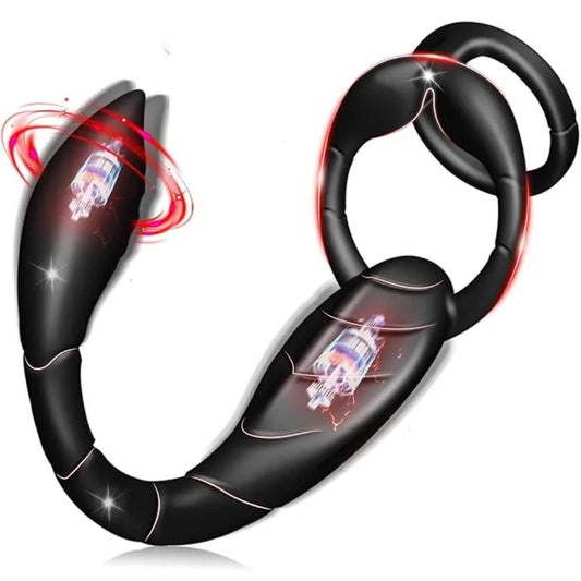 3 IN 1 Penisring Prostatamassagegerät Analvibrator mit 9 Vibrationsmodi