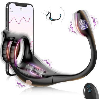 APP Steuerung Penisring Prostate Massager Anal Vibrator mit 10 Vibrationsmodi