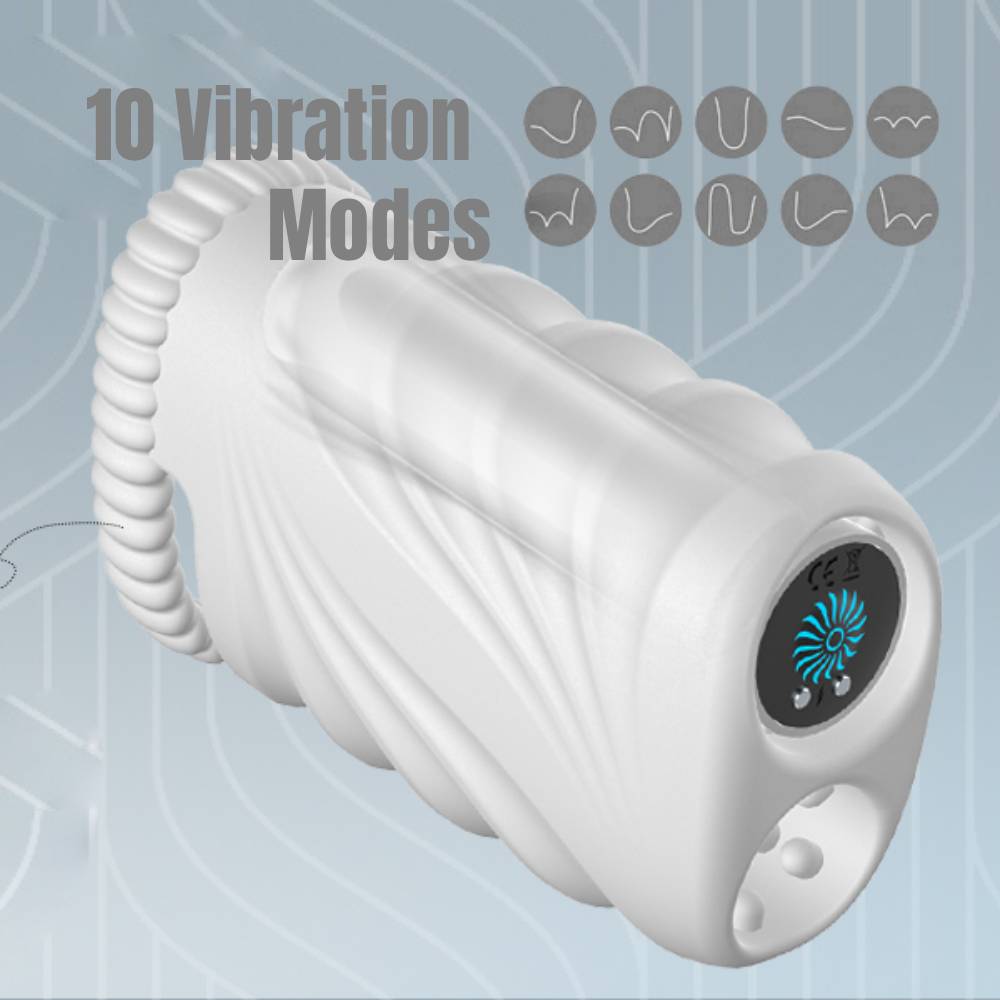 Elektrischer Penistrainer Vibrator Masturbatoren mit 10 Leistungsstark Vibrationenmodi