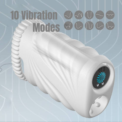 Elektrischer Penistrainer Vibrator Masturbatoren mit 10 Leistungsstark Vibrationenmodi