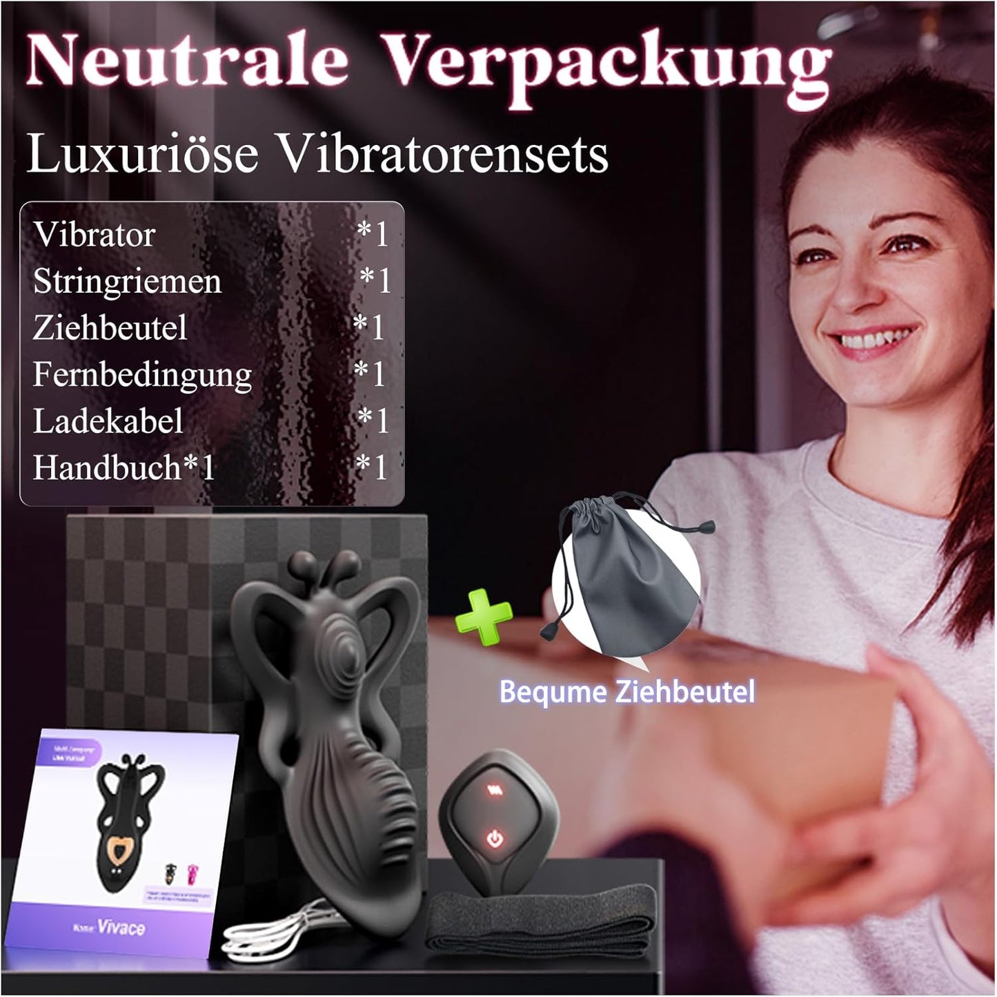 Klitoris Vulva Vibrator Butterfly Klitorisstimulator mit 9 Vibrationen & APP Fernbedienung