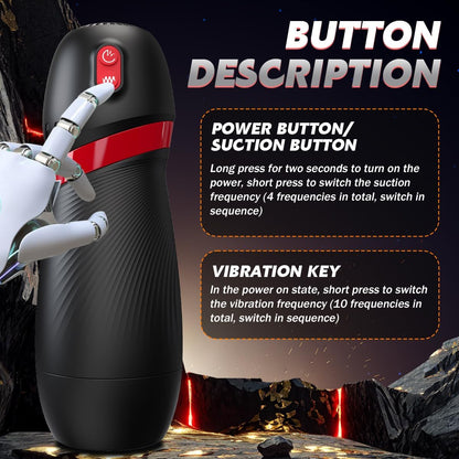 Automatischer Saug Masturbator Penispumpe mit 9 Saugstufen & 10 Vibrationsstufen