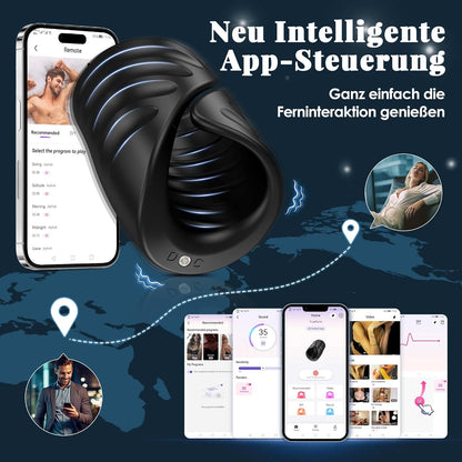 2 in 1 Electric Masturbator Penis Trainer Vibrator with 9 vibration modes 