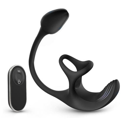 Anale plug bolvormige vibratiestimulator met cockringen 