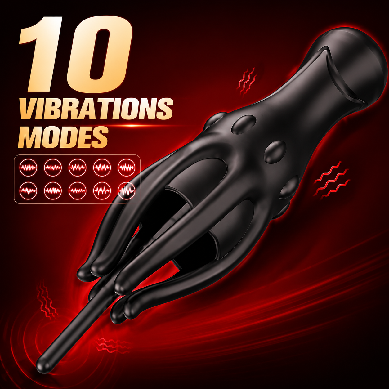 Penis Vibrator Stimulator Set Harnröhrenstimulatoren mit 10 Vibrationsstufen