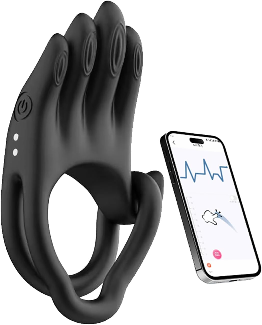 App Steuerung Penistrainer Vibrator Cock Ring Stimulatot mit 9 Vibrations Modi