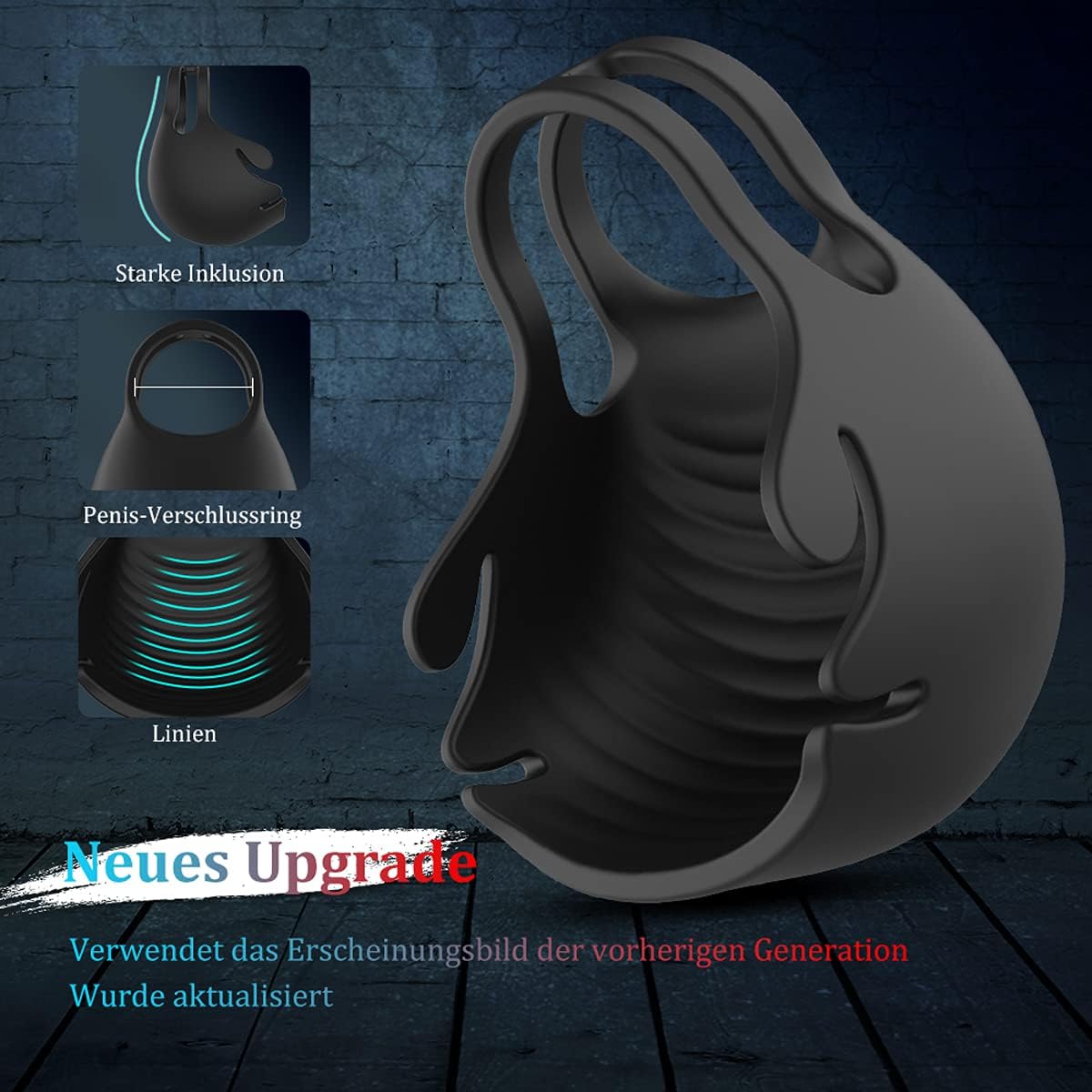 Doppeltem Hoden Vibrator Stimulator Penistrainer mit 9 Vibrationsmodi