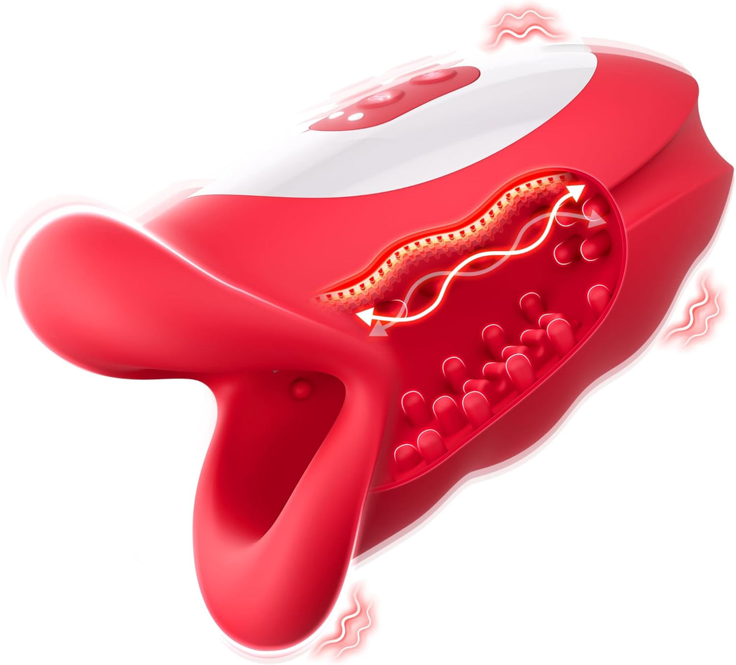 360° Blowjob Stroker Penistrainer Vibrator Masturbatoren mit 10 Wellen & Vibrationsmodi