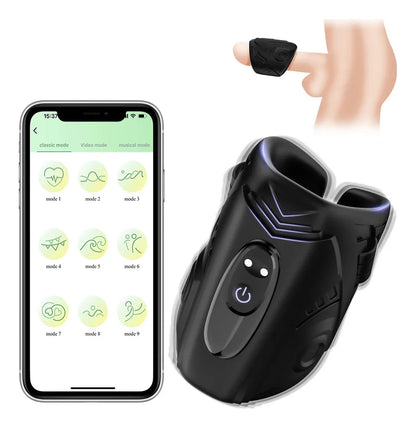 Elektrischer Penistrainer Glans Stimulator Masturbatoren mit 9 Vibrationsmodi