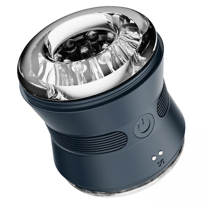 Elektrischer Masturbator Offenes Penis Trainer mit 10 Vibrationen 2 Motoren