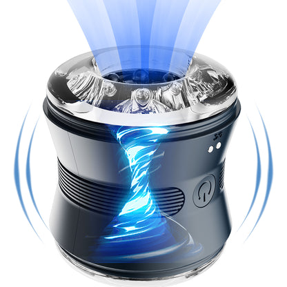 Elektrischer Masturbator Offenes Penis Trainer mit 10 Vibrationen 2 Motoren