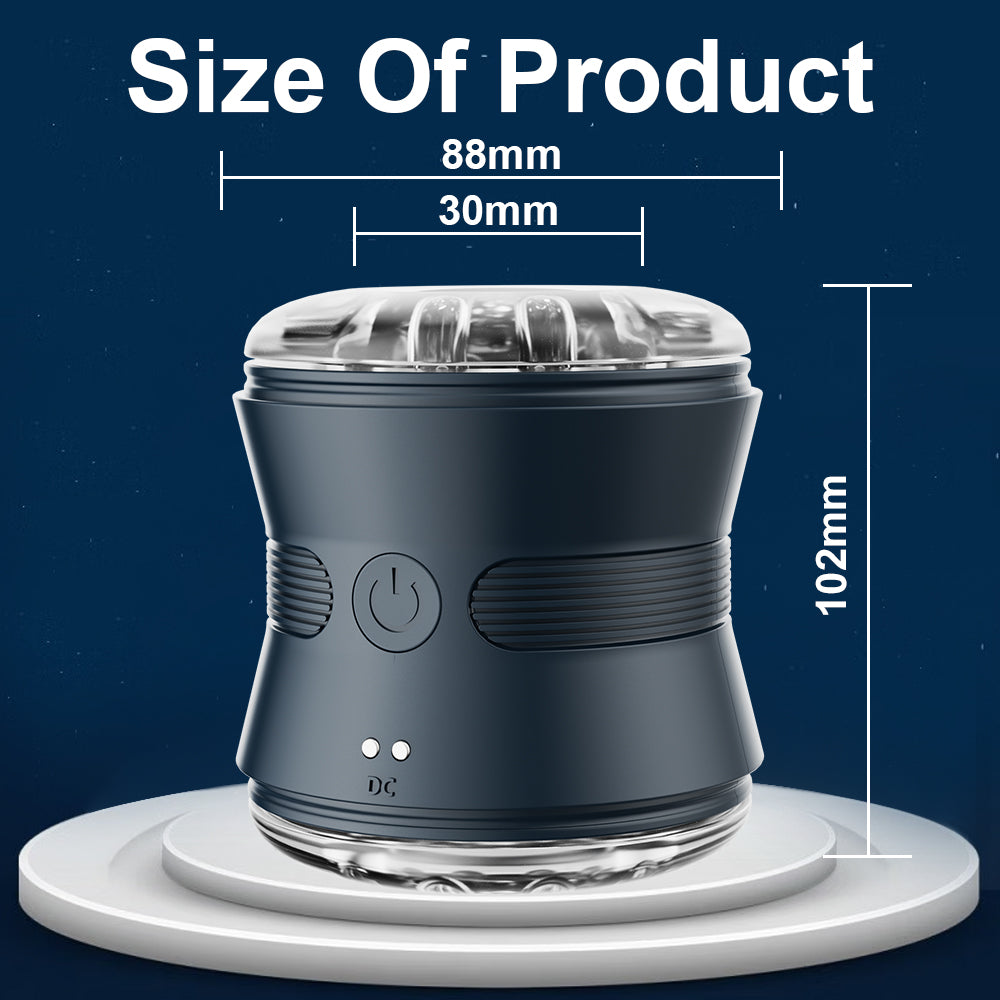 Elektrischer Masturbator Offenes Penis Trainer mit 10 Vibrationen 2 Motoren