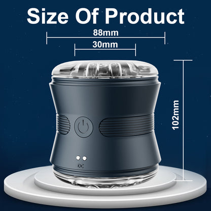 Elektrischer Masturbator Offenes Penis Trainer mit 10 Vibrationen 2 Motoren