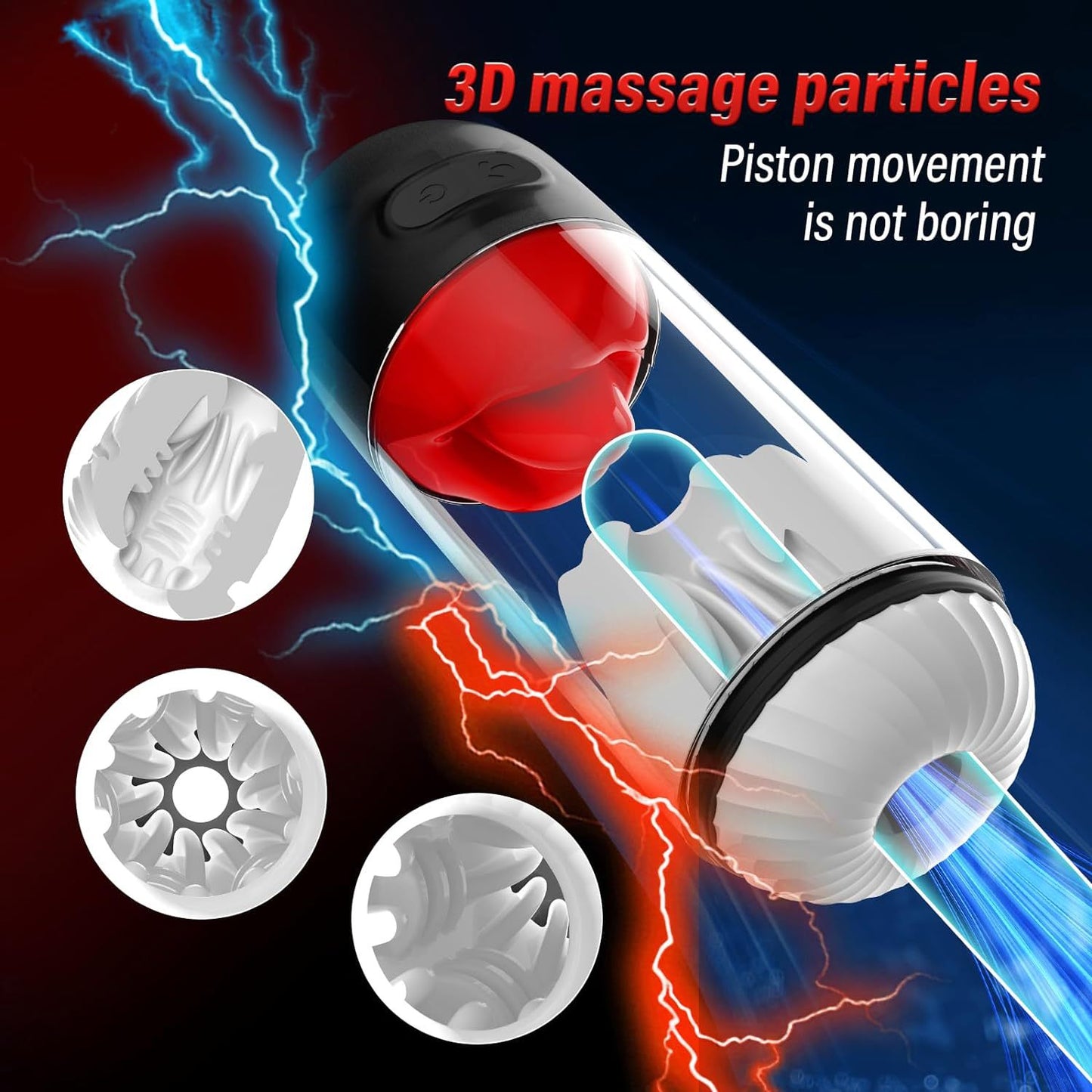 360° Zungenlecken Automatischer Masturbatoren Penistrainer mit 9 Vibrationsmodi