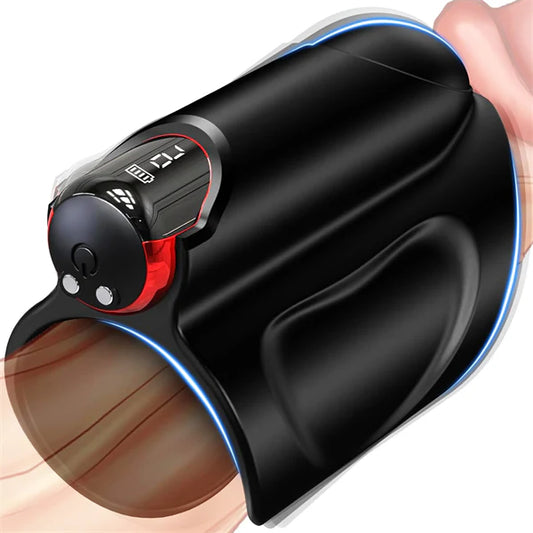 3 IN 1 Automatischer Penistrainer Stroker Blowjob mit 9 Leistungsstarken Vibrationsmodi