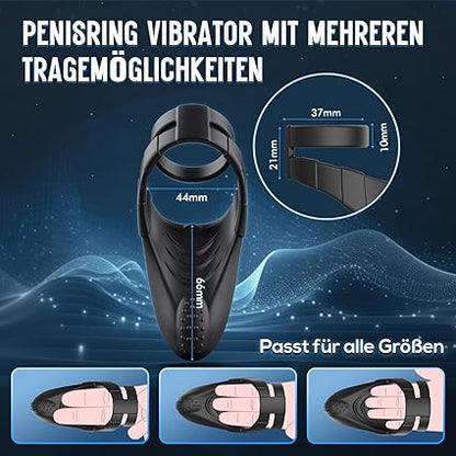 Dual Penisring Penishülle Vibrator mit 10 Vibrationsmodi